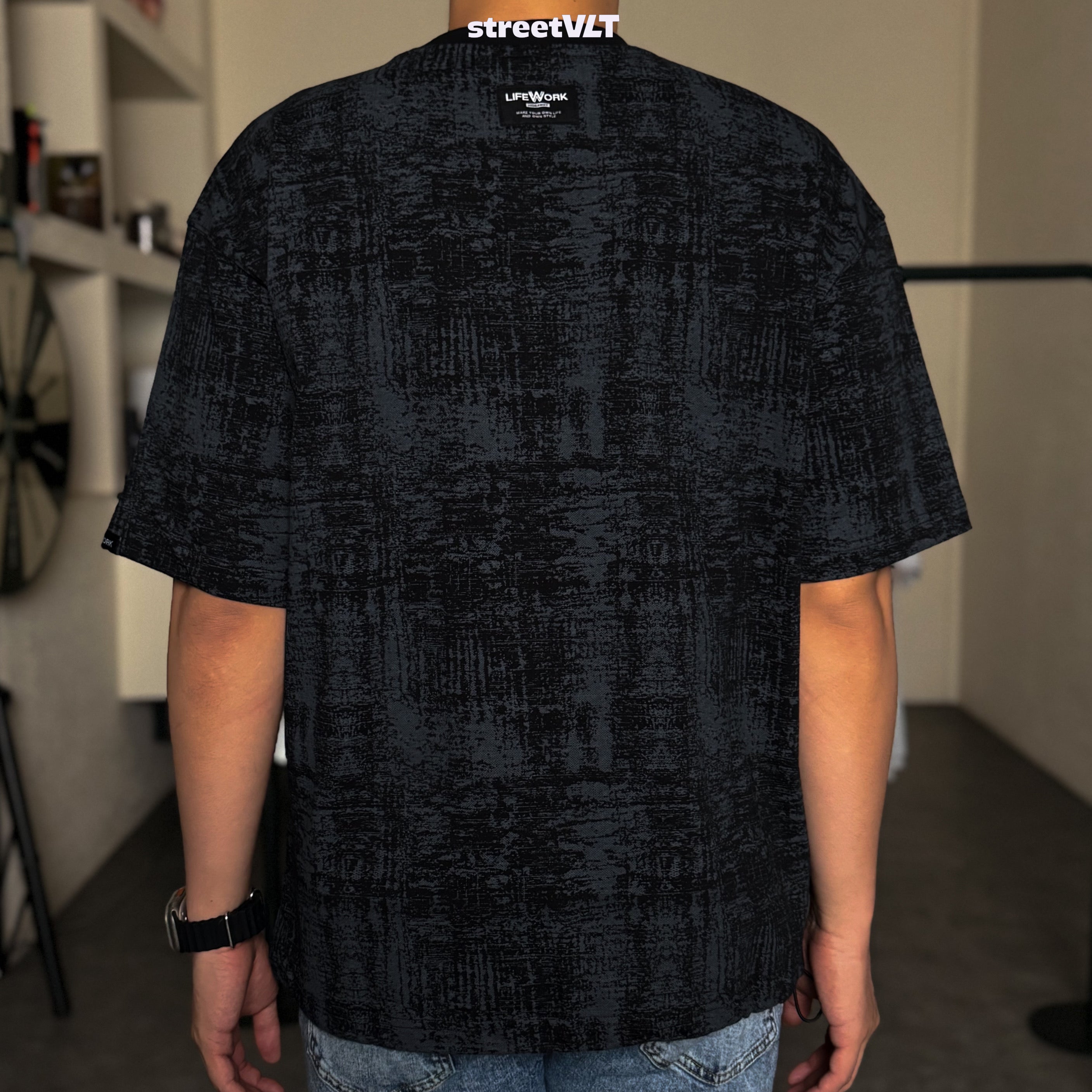 Life Work Korea Fog Font Tee