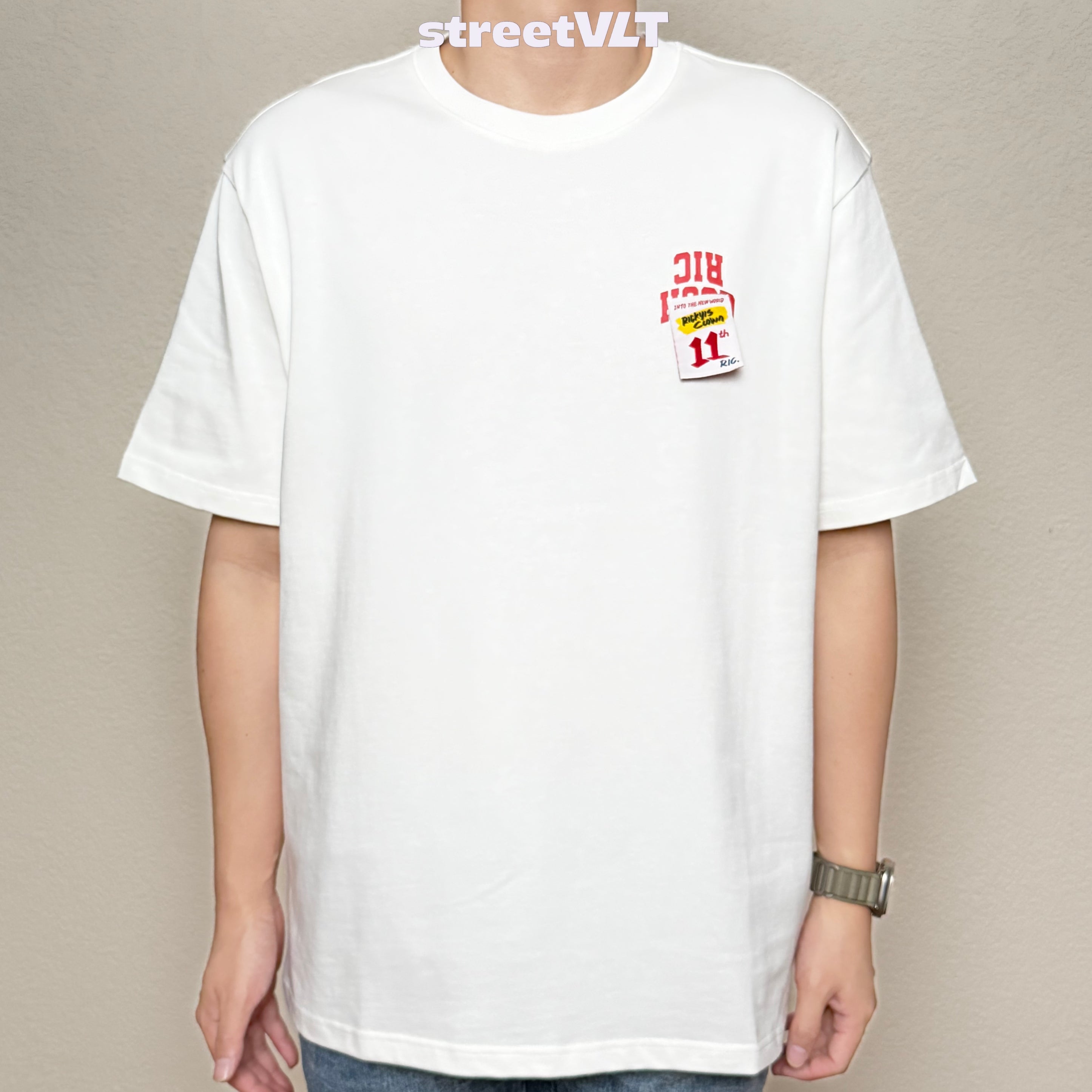 Ricky is Clown 11th Never Die Letter Print Tee