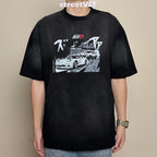 Gro Grocery Tarmac Initial D 86 vs FD Washed Graphic Tee