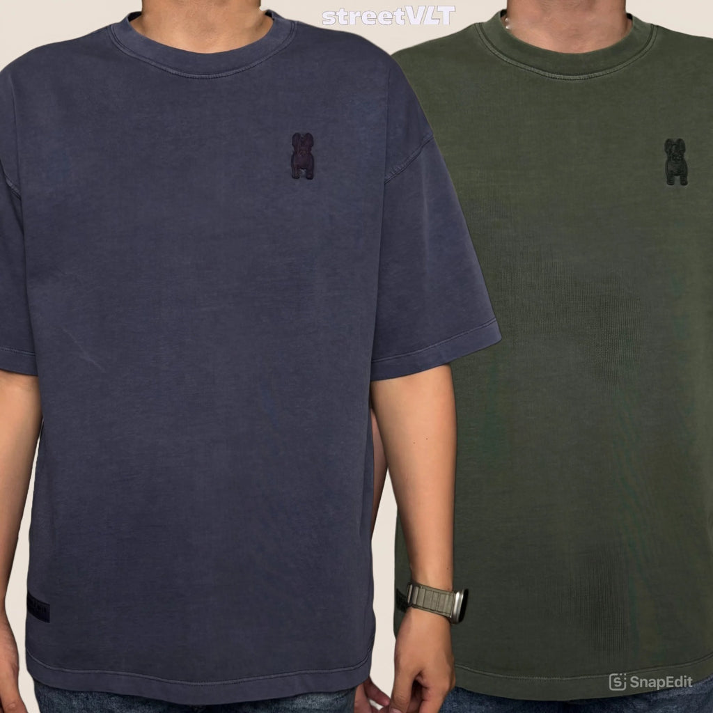 Life Work Korea Washed Small Logo Silicone Radog Tee