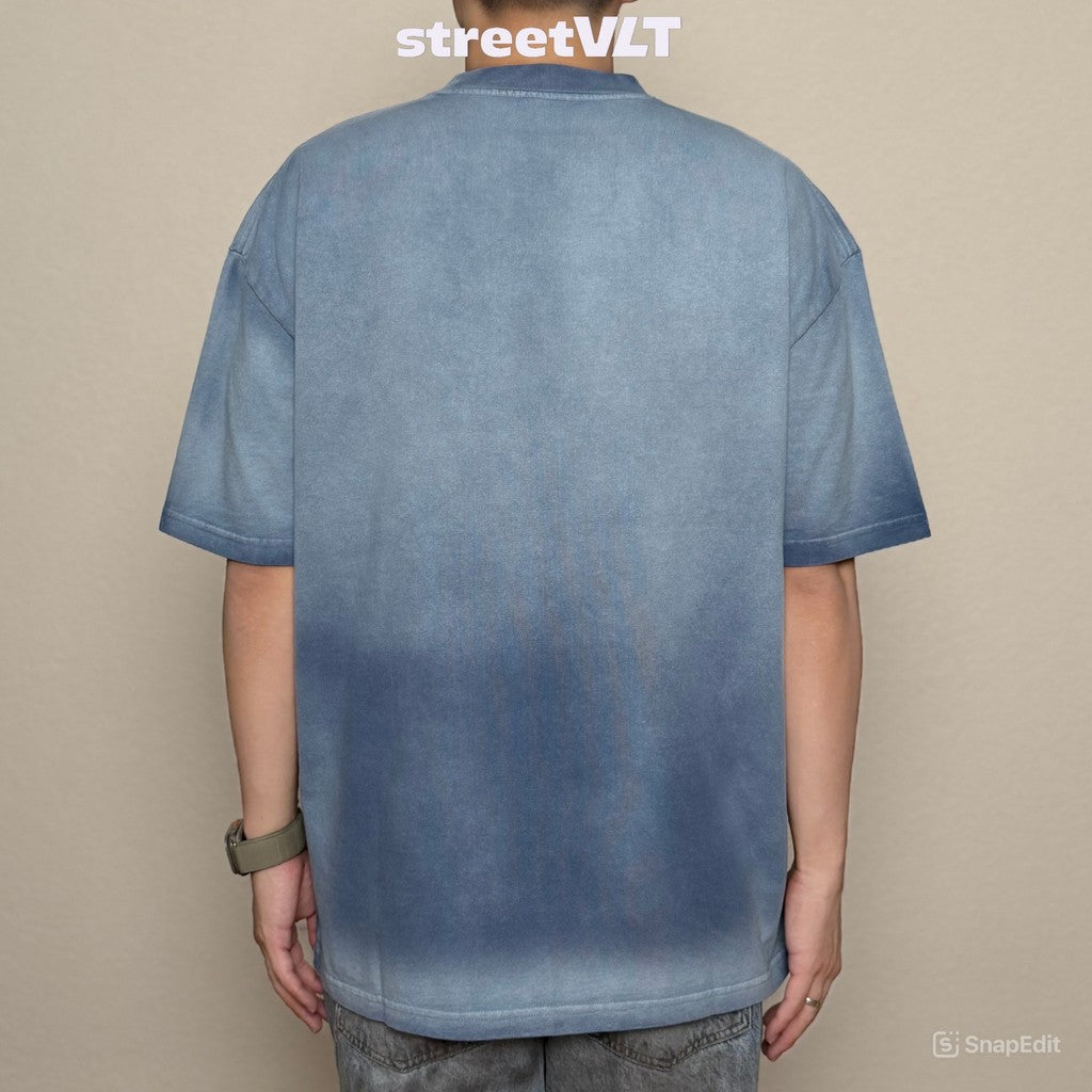 Gro Grocery Washed College Patchwork Sun Faded  Tee