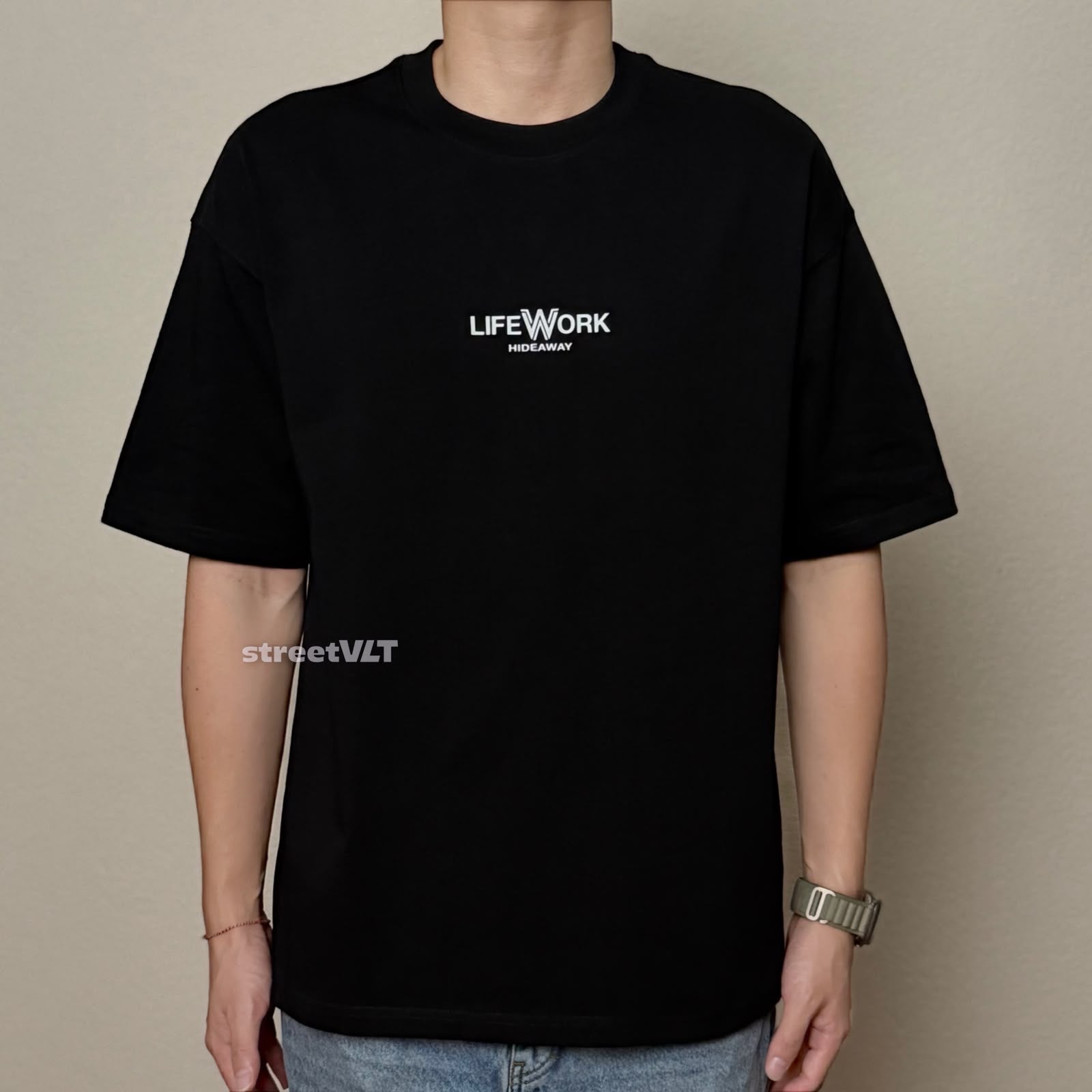 Life Work Korea Basic Small Logo Washed Tee