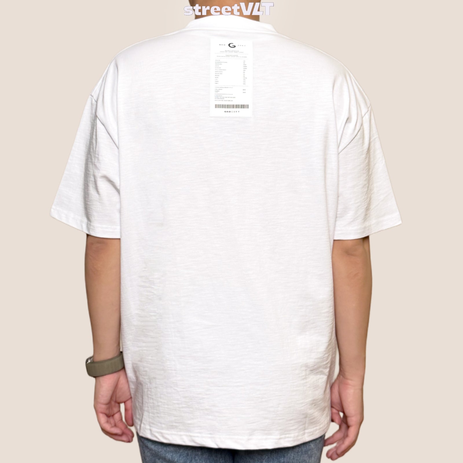 Gro Grocery 001 Invoice White Tee