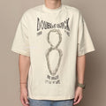 Doubleback Infinity Snake Oversized Beige Tee