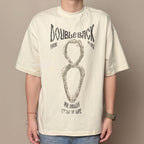 Doubleback Infinity Snake Oversized Beige Tee