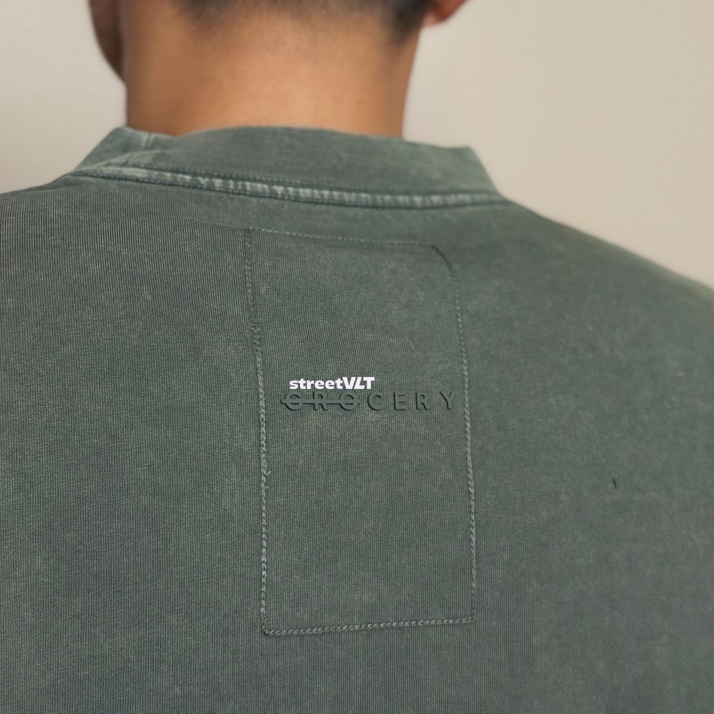 Gro Grocery Basic Washed Boxy Hunter Green Tee Original