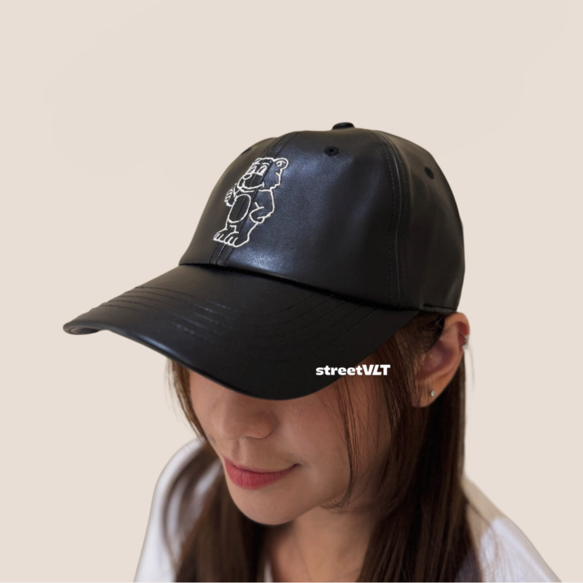 ADLV Line AC Bear Vegan Leather Ball Cap Acme De La Vie