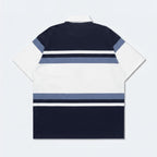 Gro Grocery College Logo Stripe Polo Shirt