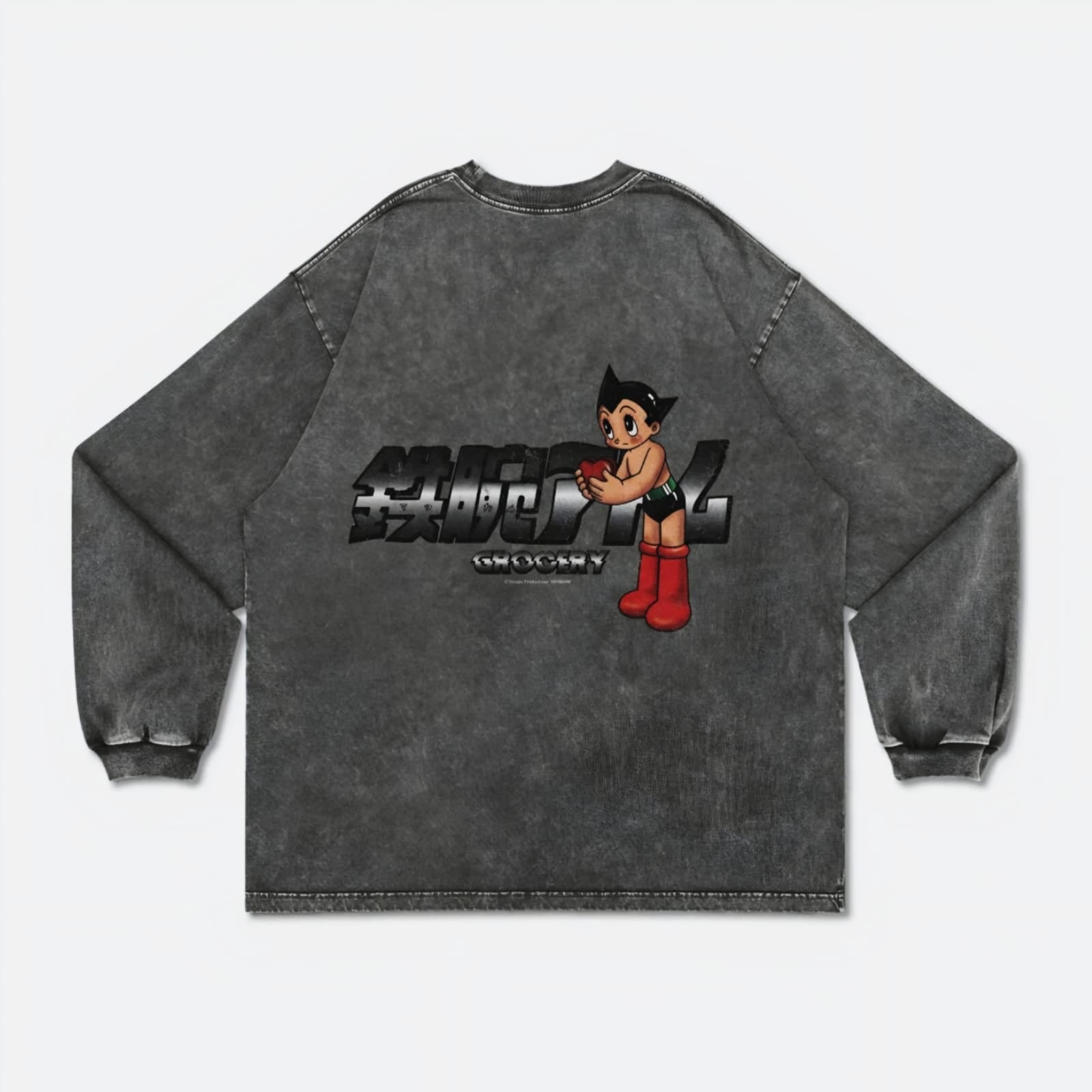 Gro Grocery X Toy Qube Astro Boy Heart Long Top Washed  Tee