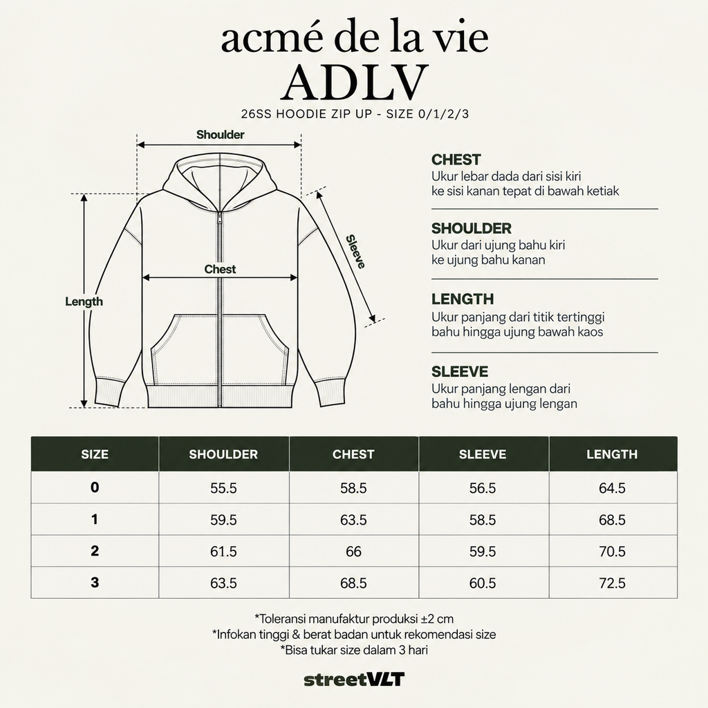 ADLV Team Acme De La Vie Hoodie Zip Up
