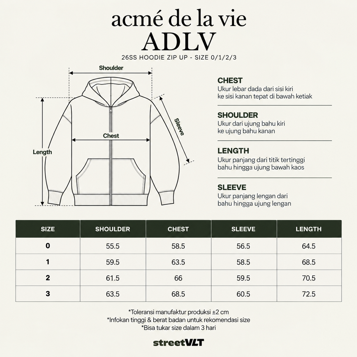 ADLV Team Acme De La Vie Hoodie Zip Up