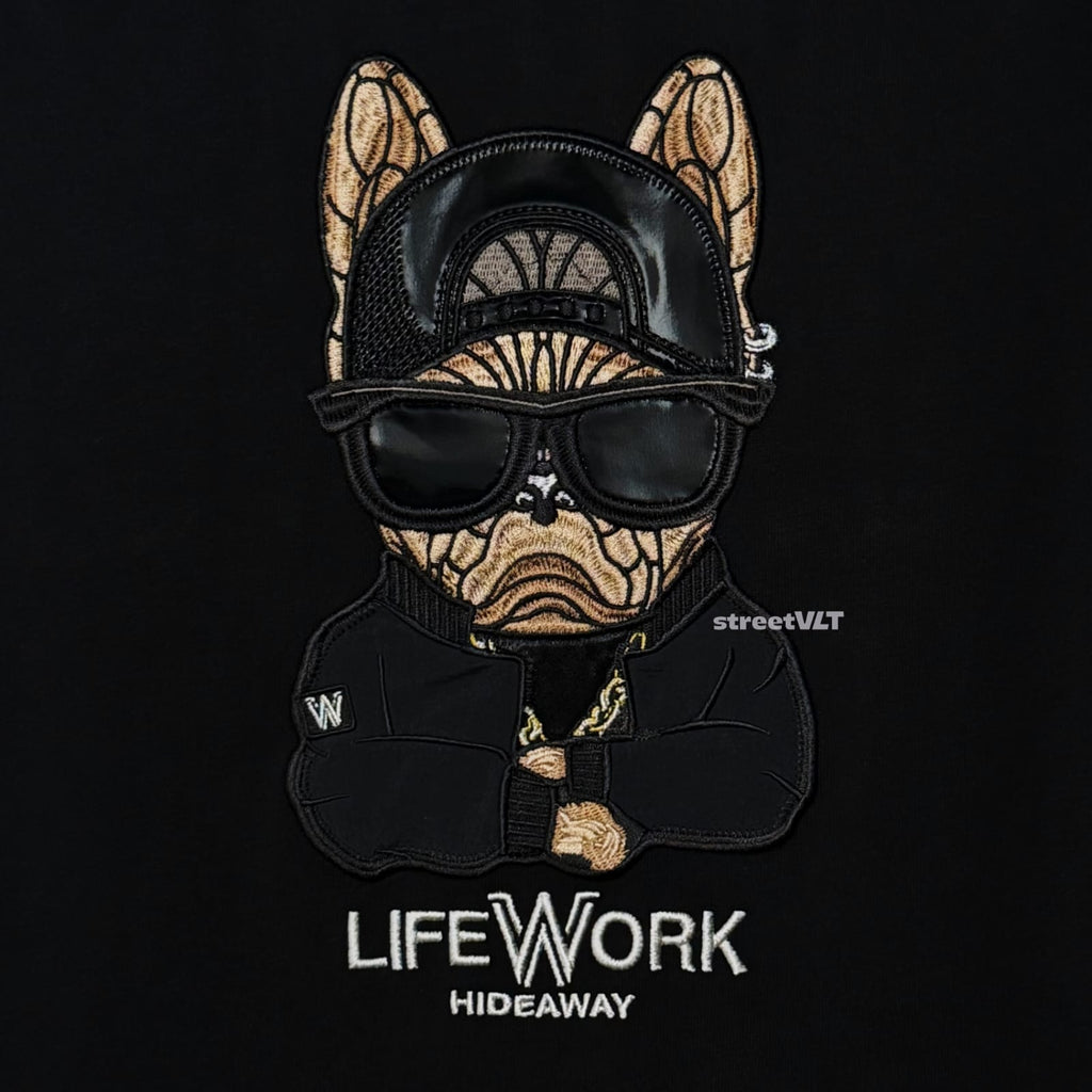 Life Work Korea Cross Arm Hipdog Applique Tee