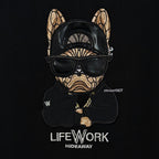 Life Work Korea Cross Arm Hipdog Applique Tee