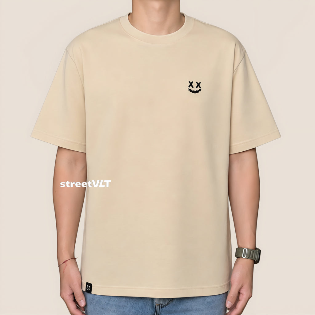 Ricky is Clown Basic Rip Logo Embroidered Khaki Tee