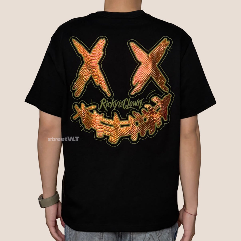 Ricky is Clown Gold Plated Crocodile Embroidered Tee