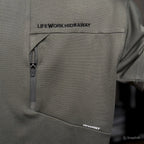 Life Work Korea Waffle Style Front Pocket Zipper Tee