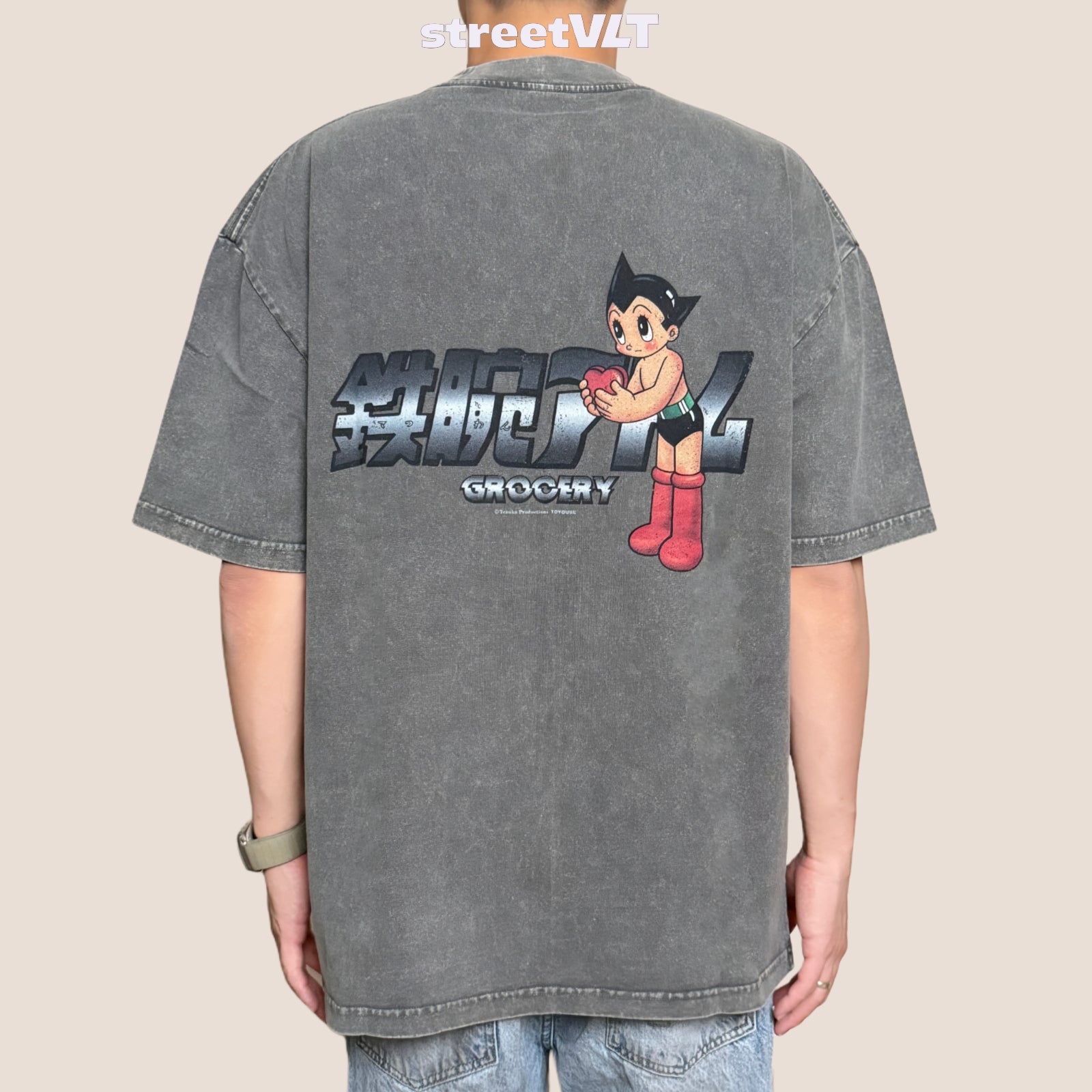 Gro Grocery X Toy Qube Astro Boy Washed Heart Tee