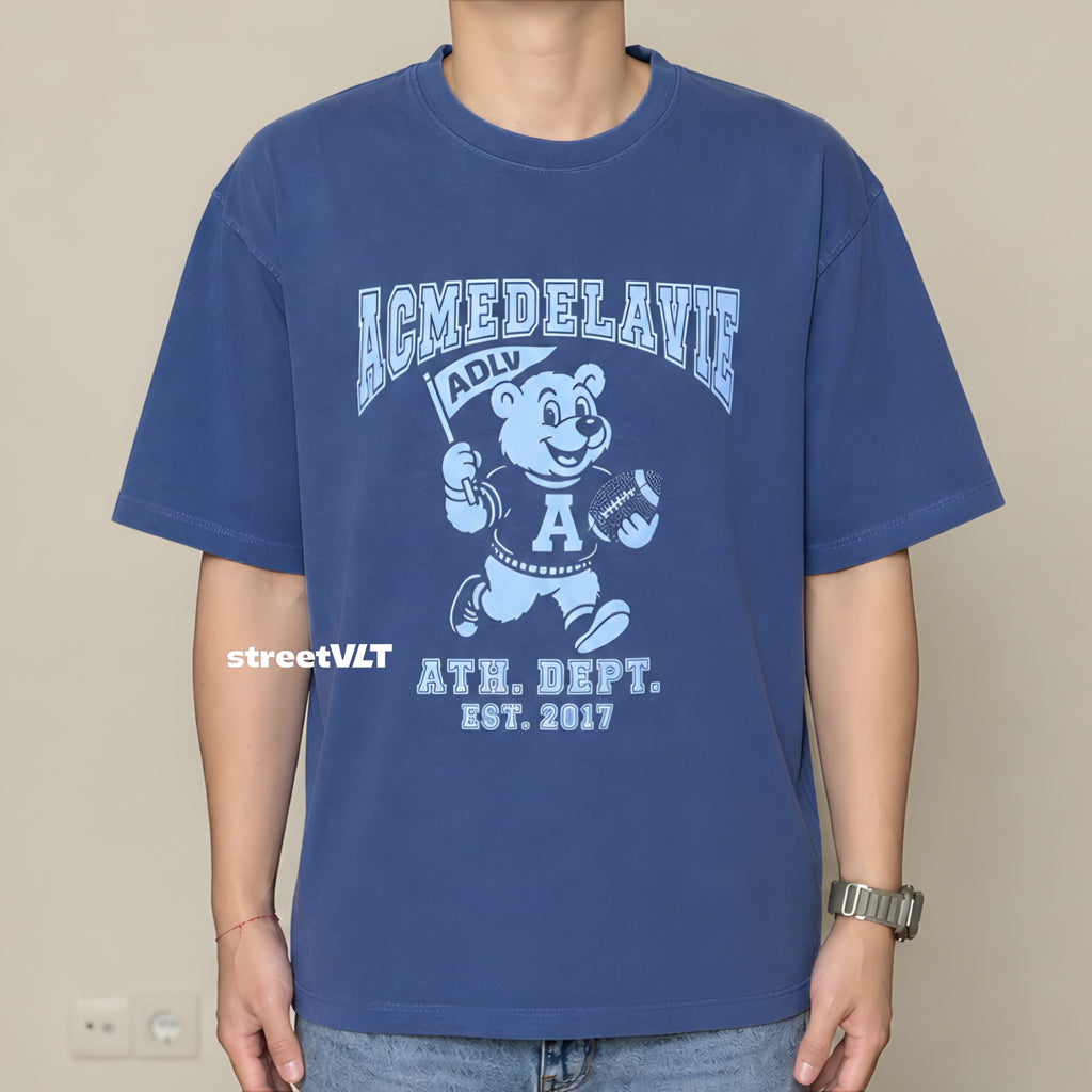 ADLV Football AC Bear Pigment Short Sleeve T-Shirt Acme De La Vie
