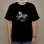 Ricky is Clown Ink Shadow Horse Flying Print Tee