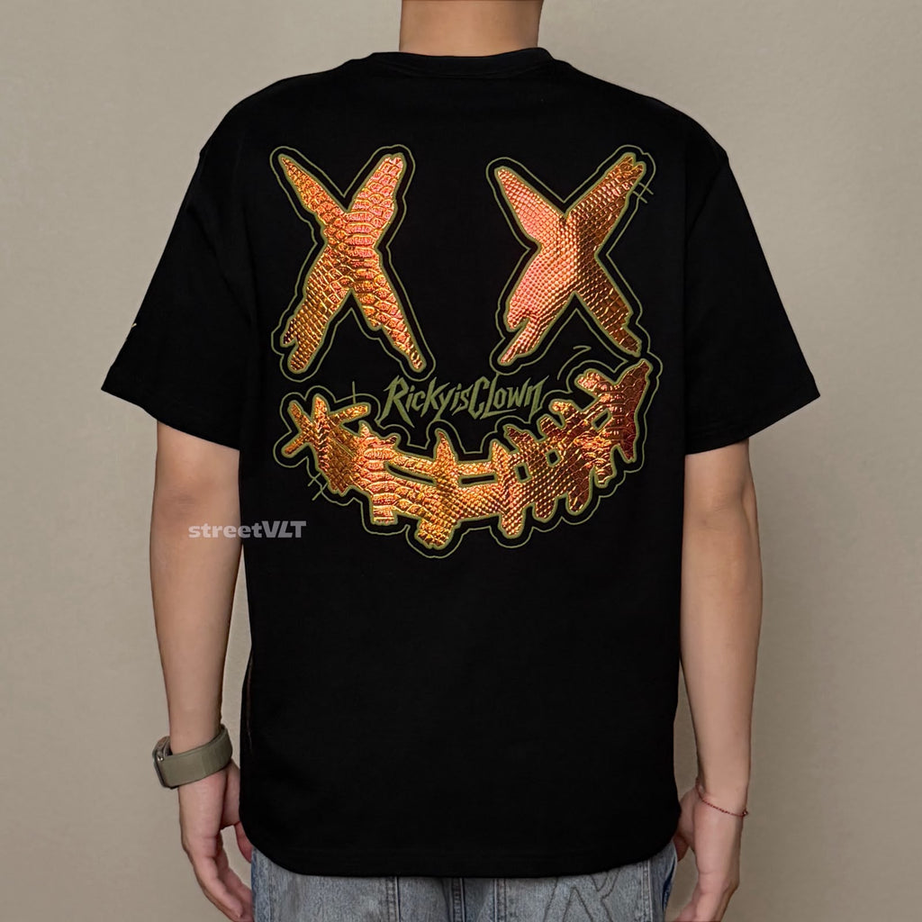 Ricky is Clown Gold Plated Crocodile Embroidered Tee