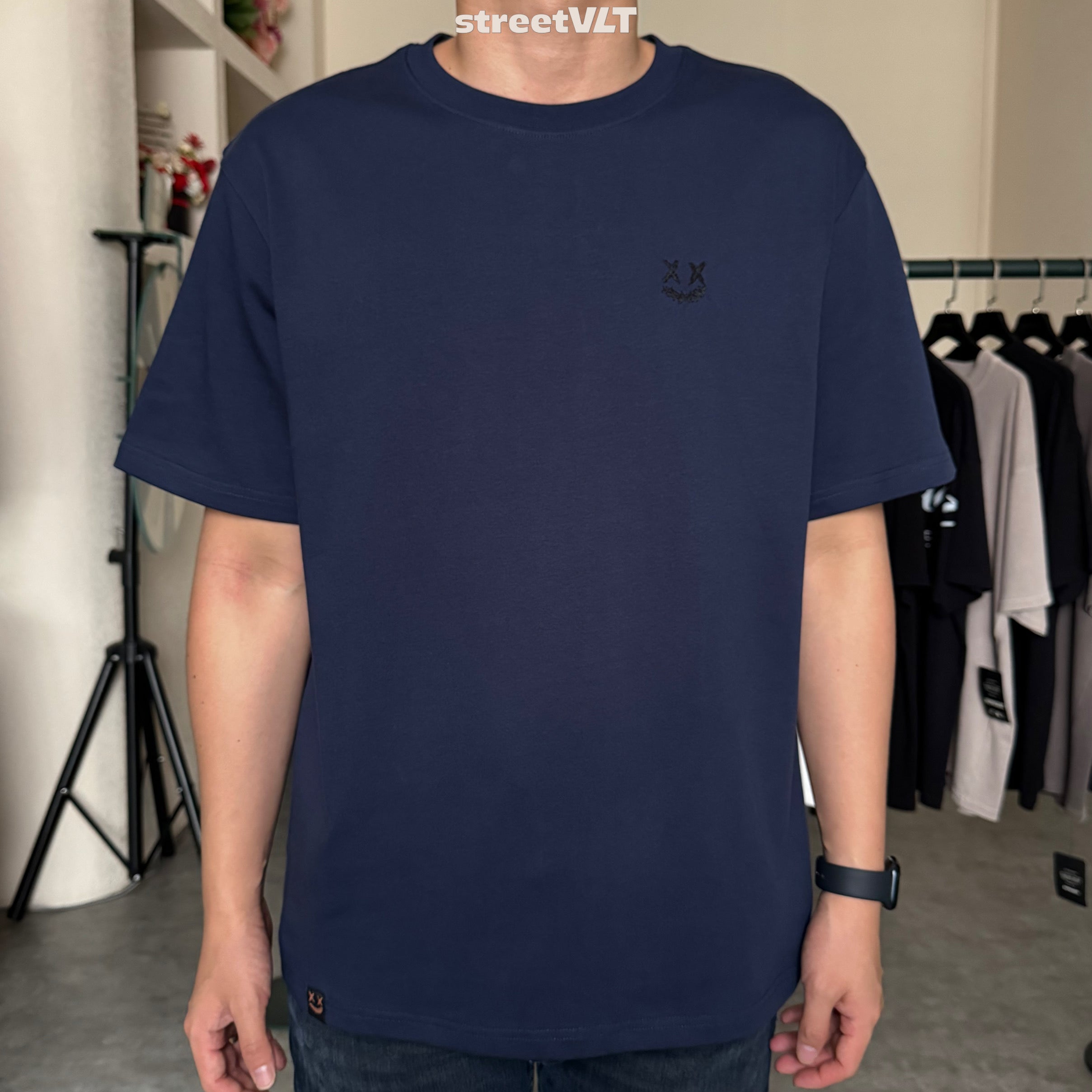 Ricky is Clown Basic Rip Simple Logo Embroidered Tee