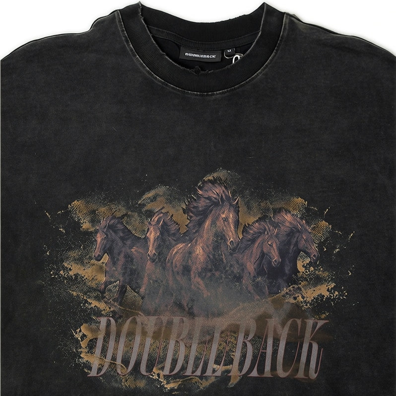 Doubleback Running Horse Oversized Tee