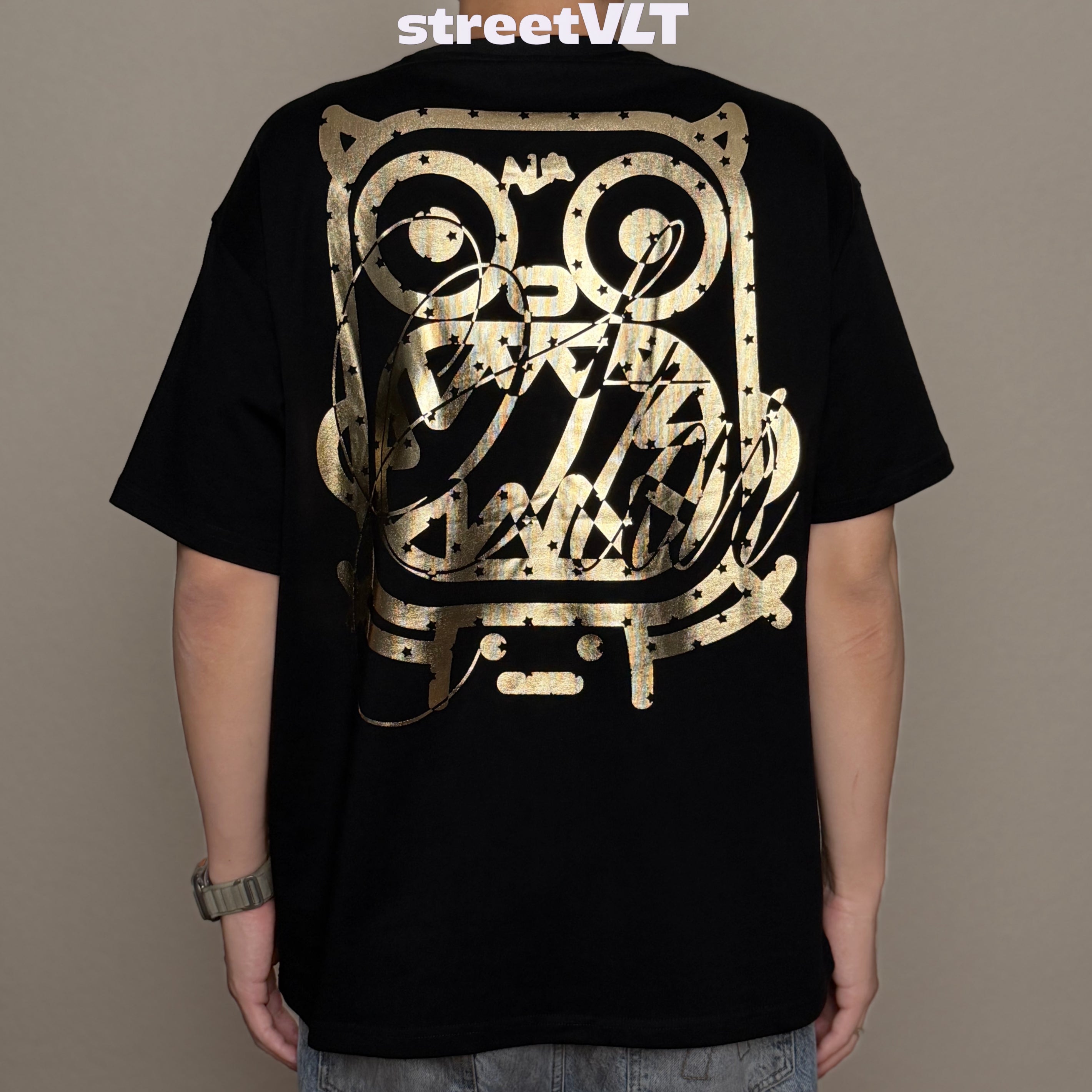 Calmmind Gold Foil Metallic Monster Graphic Tee