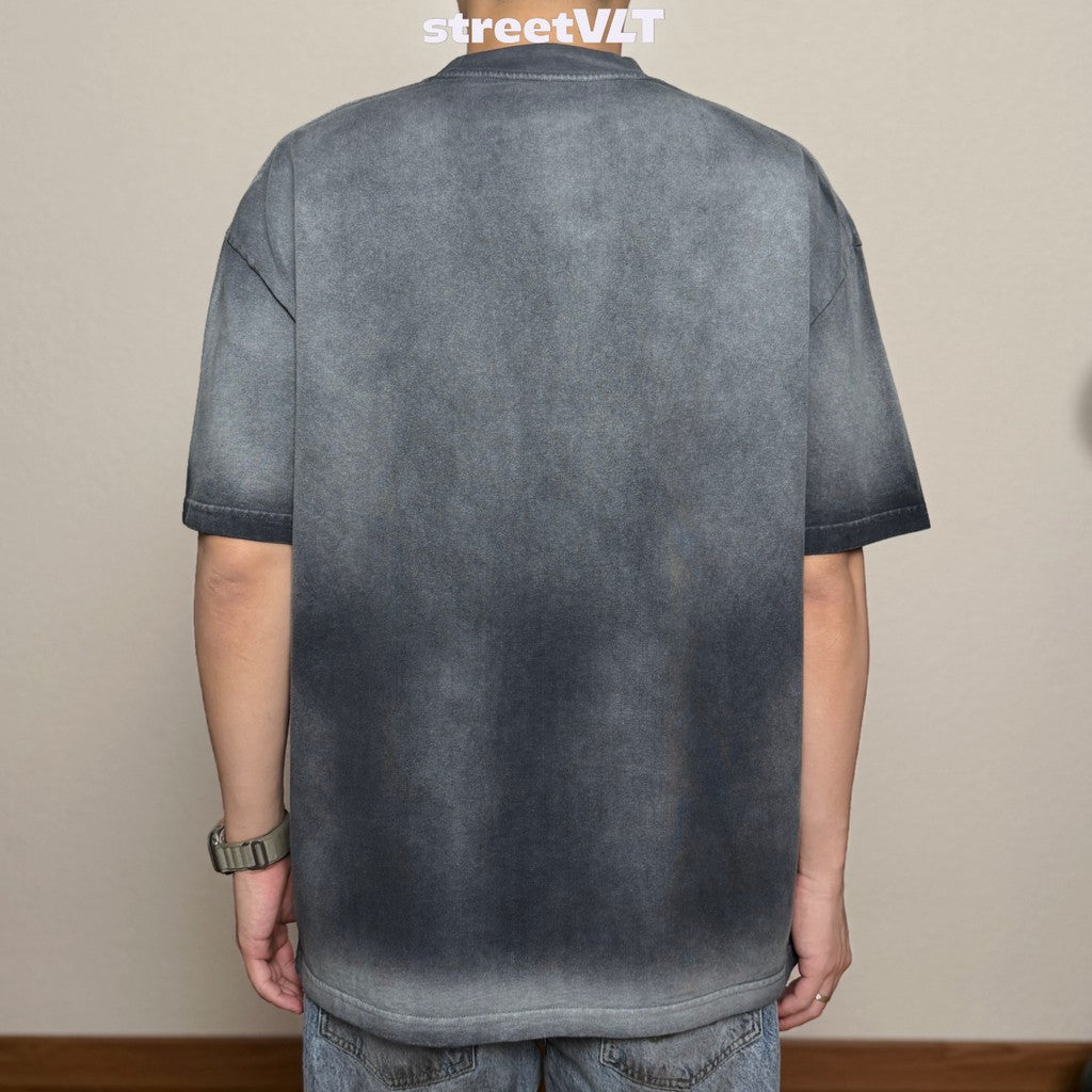 Gro Grocery Washed College Patchwork Sun Faded  Tee