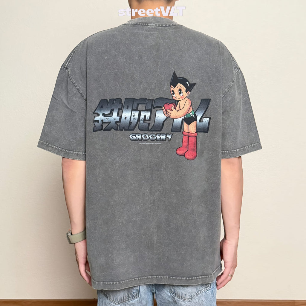 Gro Grocery X Toy Qube Astro Boy Washed Heart Tee
