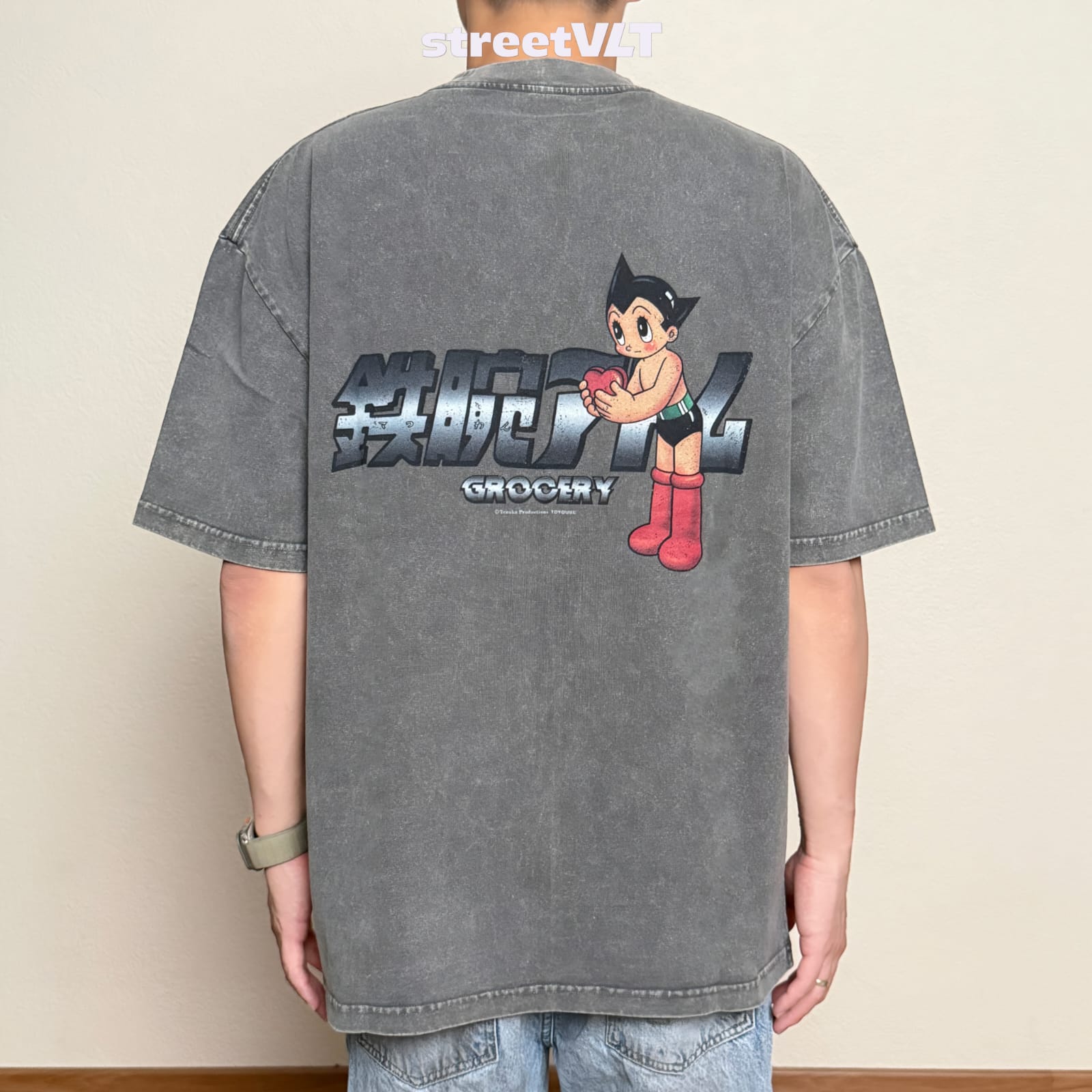 Gro Grocery X Toy Qube Astro Boy Washed Heart Tee