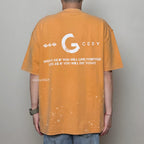 Gro Grocery Sand Washed Painted Slogan Tee