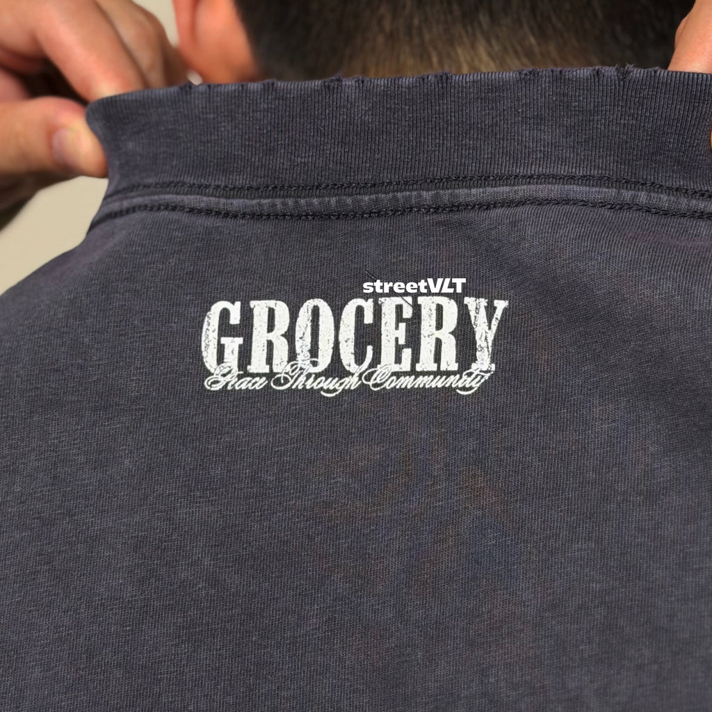 Gro Grocery Vintage Eagle Graphic Washed Boxy Tee