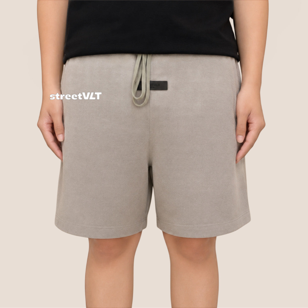 Essentials FOG Seal Gray Drawstring Shorts