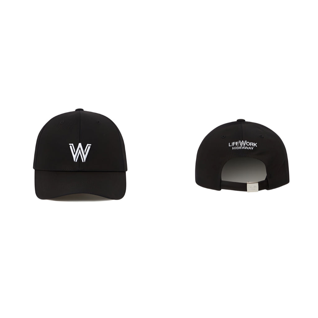 Life Work Korea W Volume Embroidery Hard Ball Cap