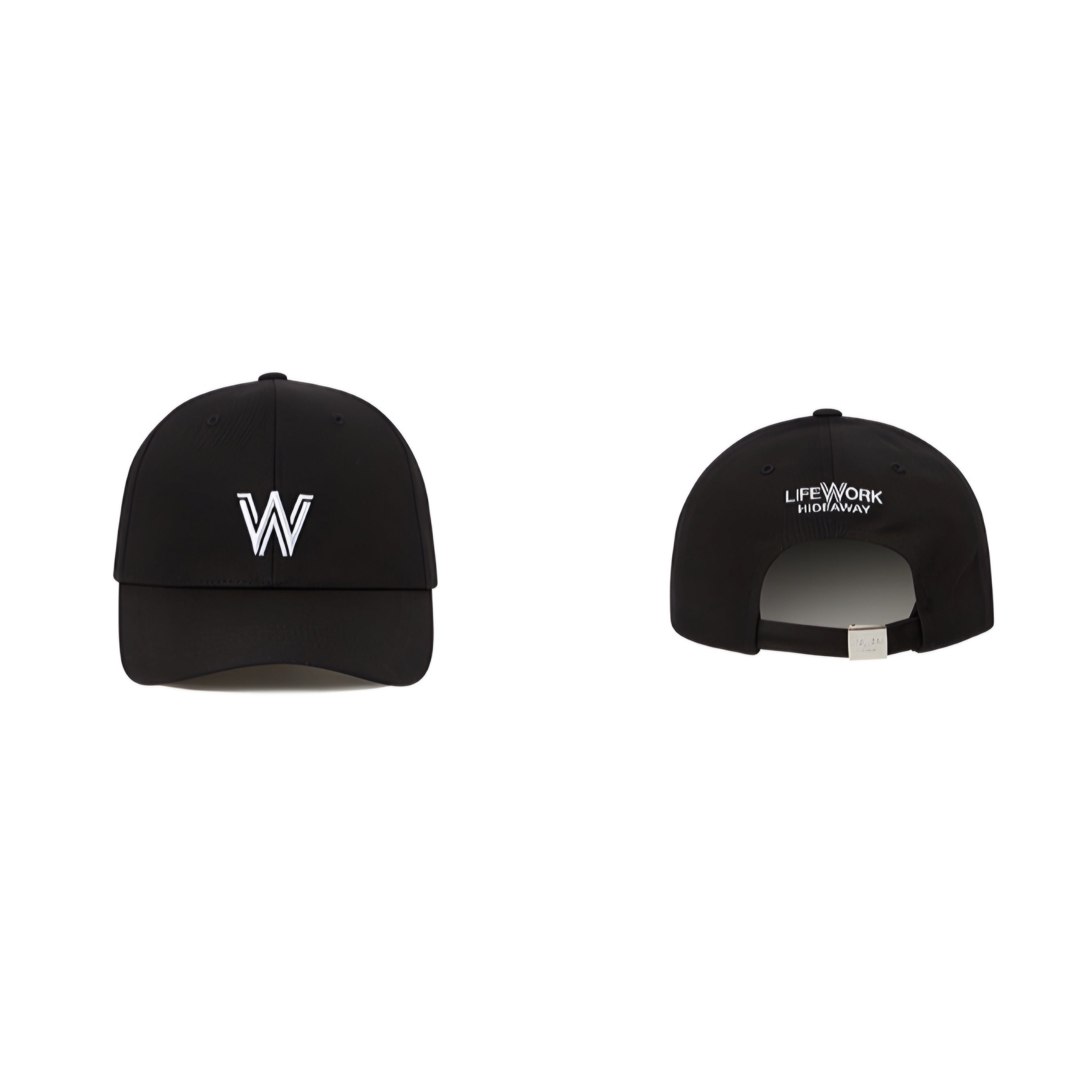 Life Work Korea W Volume Embroidery Hard Ball Cap