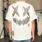 Ricky is Clown Colorful Skin Patch Embroidered Pineapple Head Tee