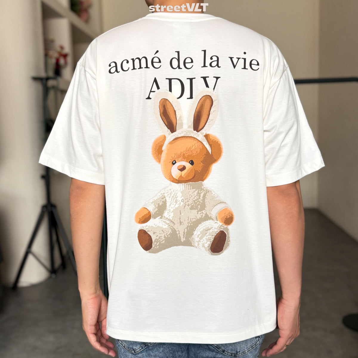 ADLV Rabbit Bear Doll Logo Short Sleeve T-Shirt  Acme De La Vie