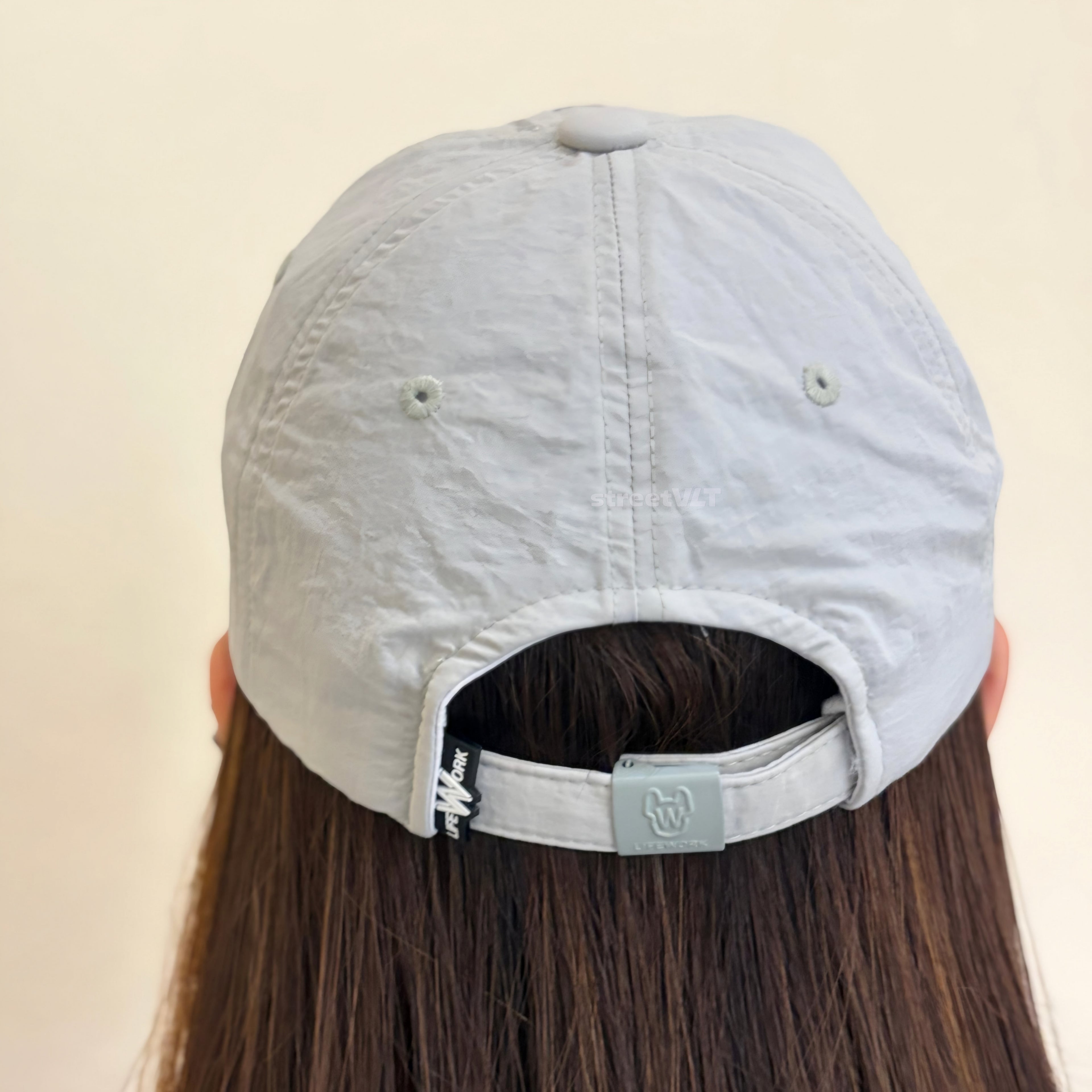Life Work Korea Metal Washer Embroidered Light Grey Cap