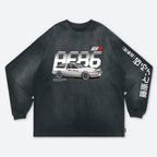 Gro Grocery Tarmac Initial D Fujiwara Tofu Shop AE86 Washed Long Top Tee