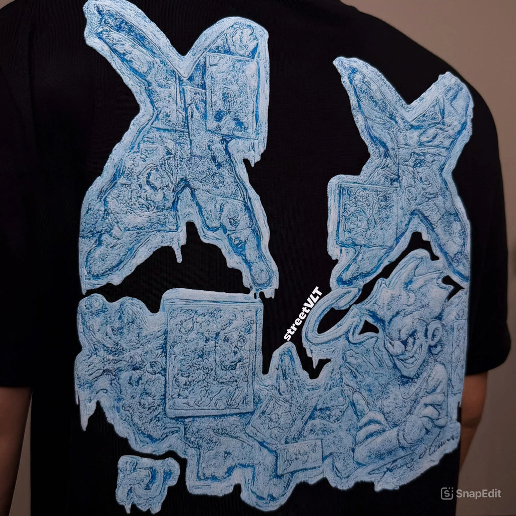 Ricky is Clown Ice Blue Embossed Tee