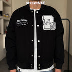 Ricky is Clown Swirl Bunny Wool Varsity Jacket
