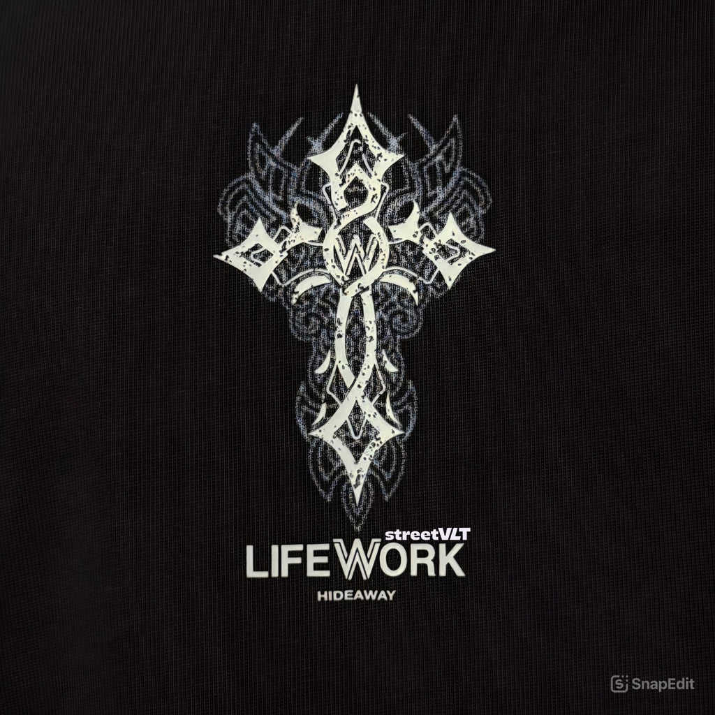 Life Work Korea Vintage Graphics Cross Tee