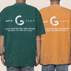 Gro Grocery Sand Washed Painted Slogan Tee