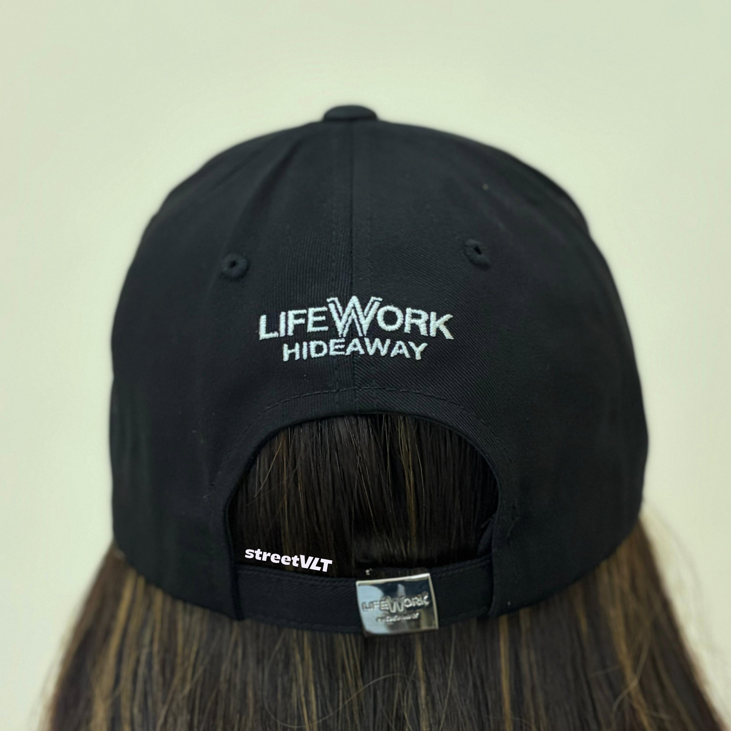 Life Work Korea W Volume Embroidery Hard Ball Cap