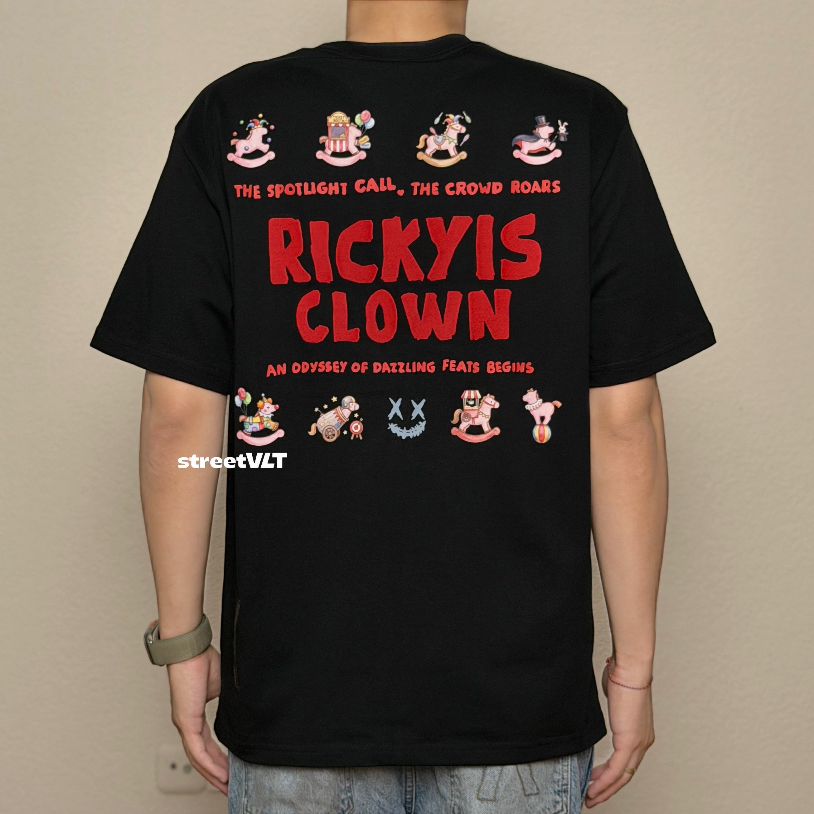 Ricky is Clown Circus Embroidered Tee