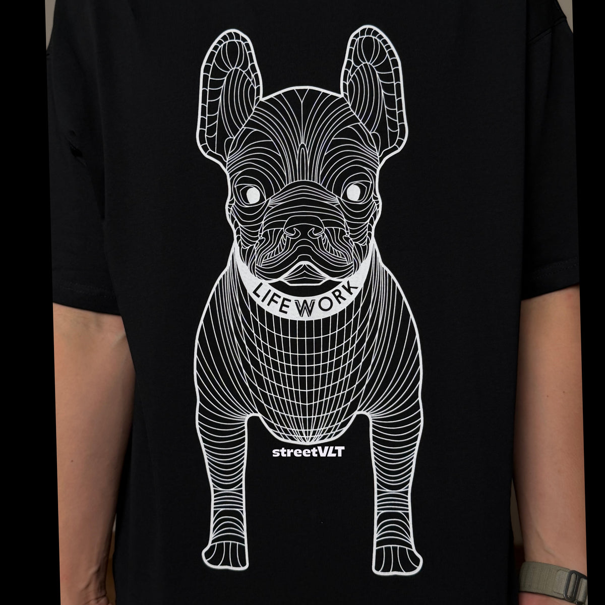Life Work Korea Big Radog Jet Black Tee