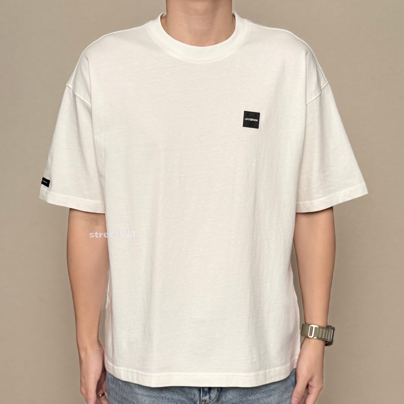 Life Work Korea Mini Square Radog Washed Tee
