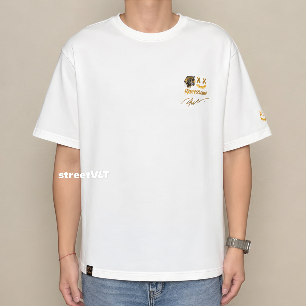 RIC Ricky is Clown Golden Tiger Roar Embroidered Tee