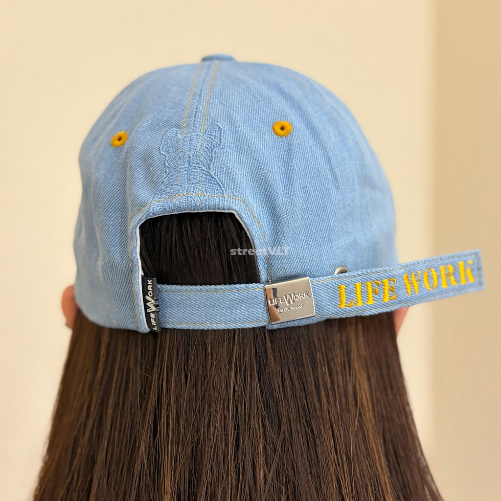 Life Work Korea Stitch Denim Soft Ball Cap