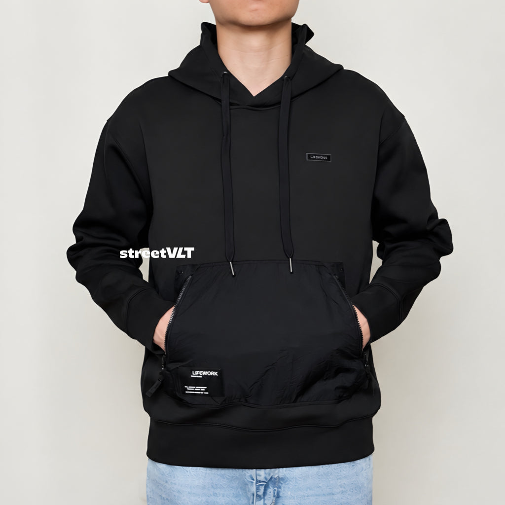 Life Work Korea Woven Pocket Hoodie